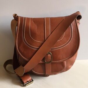 💗Patricia Nash Brown Leather Crossbody Bag